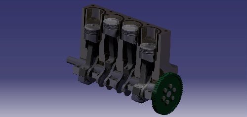 دانلود طراحی مجموعه قطعات موتوردر محیط part design و مونتاژ قطعات ان در محیط assembly design با نرم افزار catia R21
